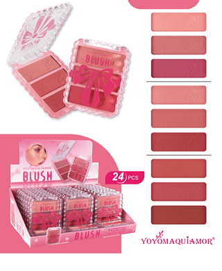 Trio de Blush Yoyo Maquiamor