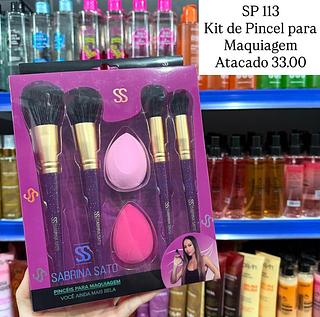 Kit de Pincel e Esponja para Maquiagem Sabrina Sato
