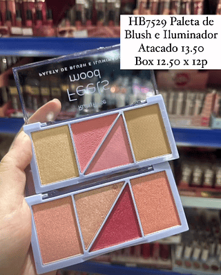 Paleta de Blush e Iluminador Feels Mood Ruby Rose (somente avulso)