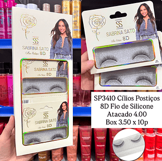 Cílios Postiços 8D Fio de Silicone Sabrina Sato