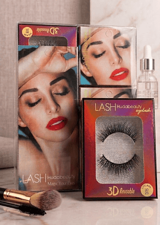 Cílios Postiços 1 Par 3D Lash Hudabeauty