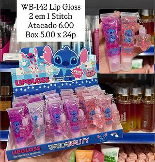 Lip Gloss 2 em 1 Stitch Wardabeauty