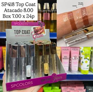 Top Coat com Particulas de Brilho Glam Sp Colors