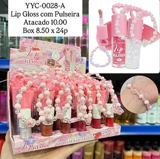 Lip Gloss com Pulseira Yoyo Maquiamor