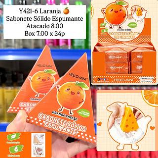 Sabonete Sólido Espumante Peach Cheese Laranja Hello Mini