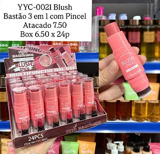 Blush em Batão 3 em 1 com Pincel Yoyo Maquiamor