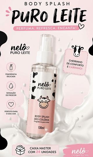 Body Splash Puro Leite Nelô