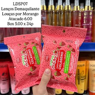 Lenços Demaquilantes Colágeno Louca por Morango Super Poderes