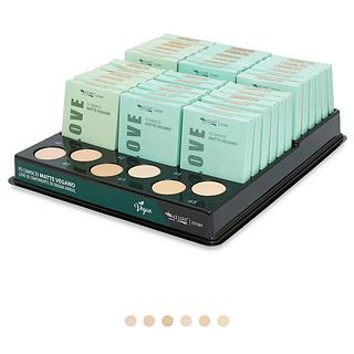 Pó Compacto Vegano Cor 40 ao 45 Box com 30 Max Love
