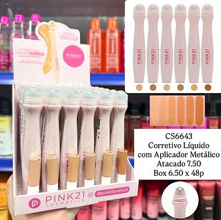 Corretivo Líquido com Aplicador Metálico Pink 21