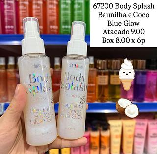 Body Splash Baunilha e Coco Blue e Glow Safira