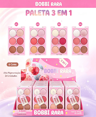 Blush & Iluminador & Contorno 3 em 1 Bobbi Rara