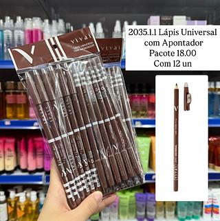 Lápis Universal Para Sobrancelha com Apontador Pacote com 12 Vivai