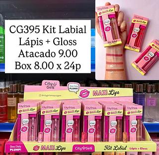 Kit Labial Lip Gloss e Lápis City Girls