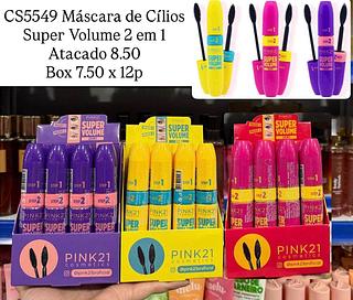 Máscara de Cílios Super Volume 2 em 1 Pink 21