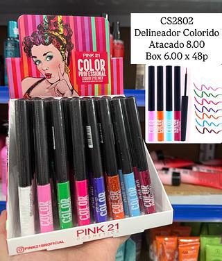 Delineador Colorido Pink 21 (somente avulso amarelo)