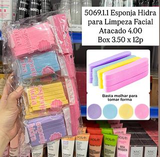 Esponja Hidra Para Limpeza Facial Vivai