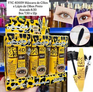 Máscara de Cílios e Lápis de Olho Preto Yoyo Maquiamor