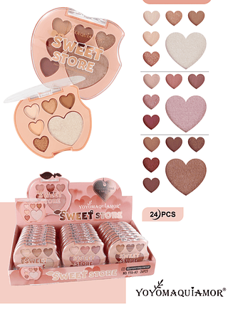 Paleta de Sombras & Iluminador Sweet Store Yoyo Maquiamor