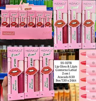 Lip Gloss & Lápis Labial 2 em 1 Hudamoji
