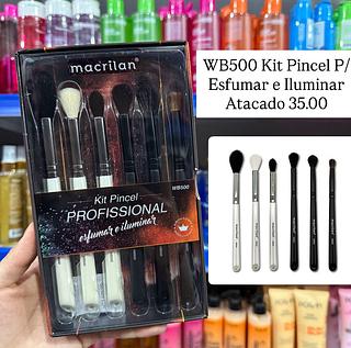 Kit Pincel Para Iluminar e Esfumar Macrilan