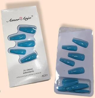 Unhas Postiças Autocolante Formato bailarina