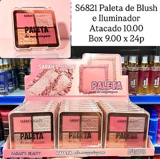 Paleta de Blush e Iluminador Sarah's Beauty