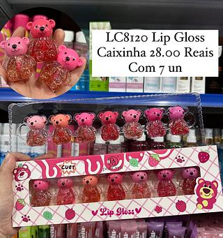 Lip Gloss Ursinho Caixinha com 7 Pola Aylr