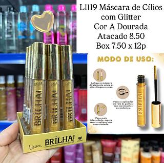 Máscara de Cílios com Glitter Cor A Dourada Luisance