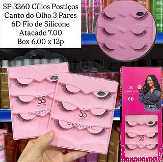 Cílios Postiços Canto do Olho 3 Pares Sabrina Sato