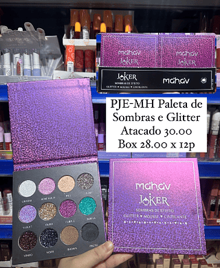 Paleta de Sombras com 12 cores Joker Mahav (somente avulso)