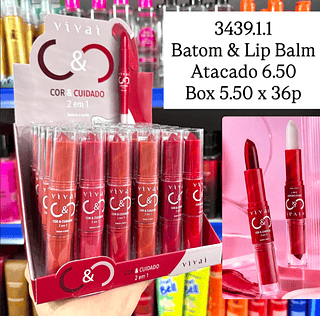 Balm & Batom Cor e Cuidado 2 em 1 Vivai