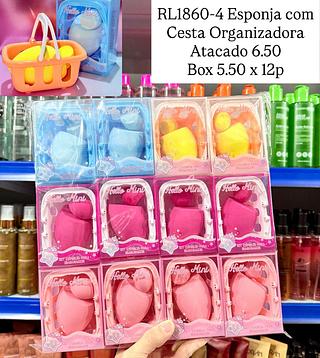Esponja Chanfrada com Cesta Organizadora Hello Mini