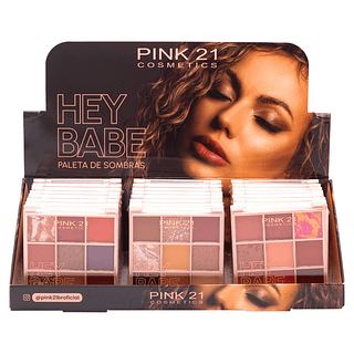 Paleta de Sombras Hey Babe Pink 21 (validade 08/2026)