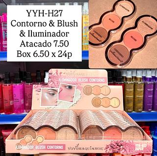 Contorno & Blush & Iluminador Yoyo Maquiamor