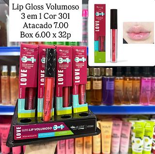 Lip Gloss Volumoso 3 em 1 Cor 301 Max Love