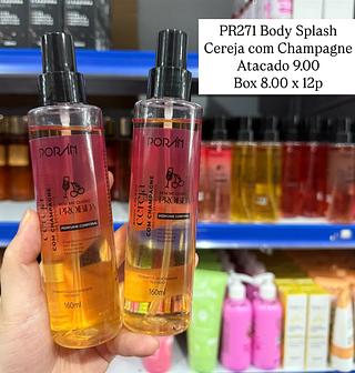 Body Splash Cereja com Champagne Bem Me Quero Poran