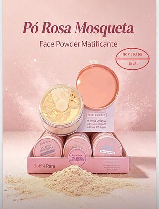Pó Solto Rosa Mosqueta Face Powder Matificante Bobbi Rara