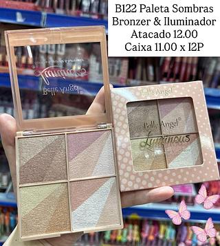 Paleta de Sombra Bronzer Iluminador Luminous Belle Angel (somente peças)
