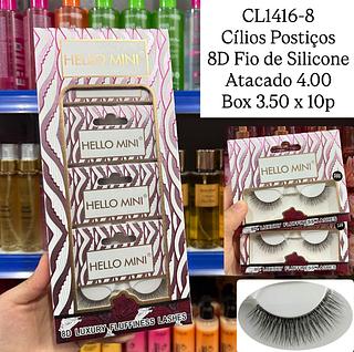 Cílios Postiços 8D Fio de Silicone Hello Mini