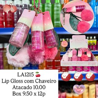 Lip Gloss com Chaveiro e Pompom Labranche