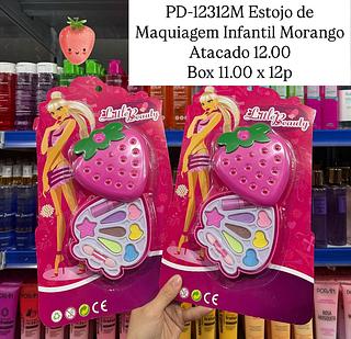 Estojo de Maquiagem Infantil Morango Little Beauty