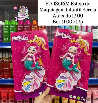 Estojo de Maquiagem Infantil Sereia Little Beauty