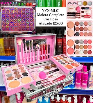 Maleta de Maquiagem Rosa Yoyo Maquiamor