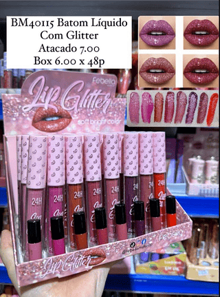 Lip Gloss Glitter Febella (somente avulso)
