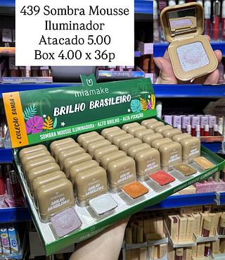 Sombra Mousse Iluminador Brilho Brasileiro Mia Make
