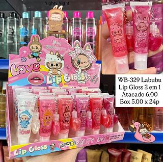 Lip Gloss 2 em 1 Labubu Wardabeauty