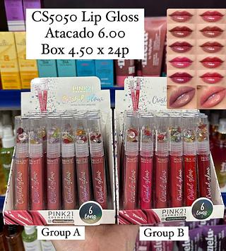 Lip Gloss Cristal Glow Pink 21 (somente peças grupo A)