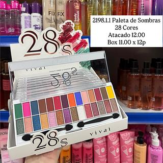Estojo de Sombras 28 Cores Vivai (Somente Pecas)