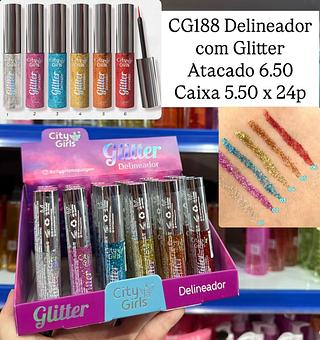 Delineador com Glitter City Girls